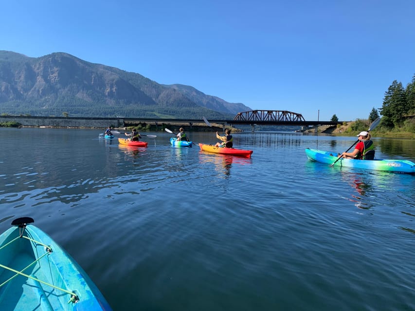 Columbia Gorge Kayak Tour - The beach stop: photos, a swim, and an easy reset