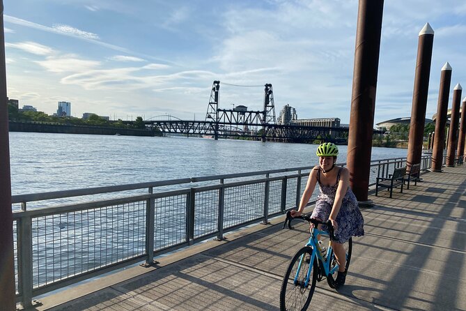 Essential Portland Oregon Bike and E-Bike Tour! - Tilikum Crossing: of the people, plus Mt. Hood and Mt. St. Helens views
