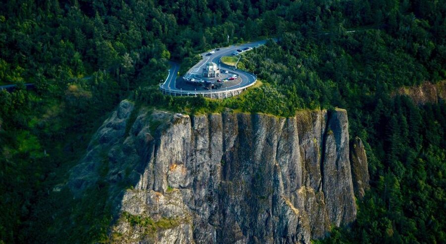 Portland: Columbia Gorge Waterfalls 40-Minute Scenic Flight - Bonneville Dam: seeing engineering in the same view as nature