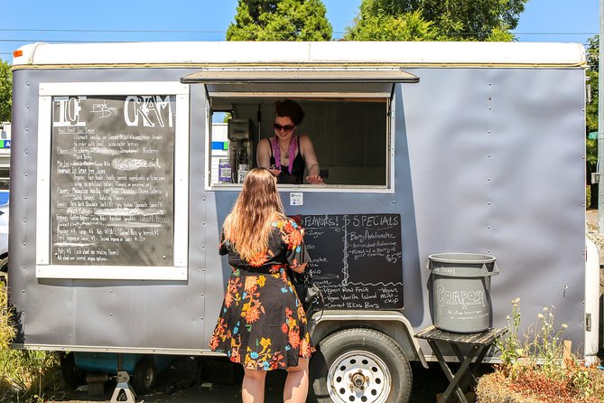 Portland Food Carts, Pods & Patios Tour - Stop 1 at Cartopia: Central Eastside Energy and Multiple Carts